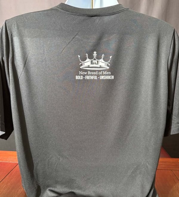 Men's Black PPK "Bold-Faithful-Unshaken" Dry Fit T-Shirt - Image 2