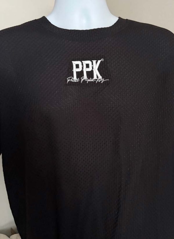 Black Waffle Mesh T-Shirt